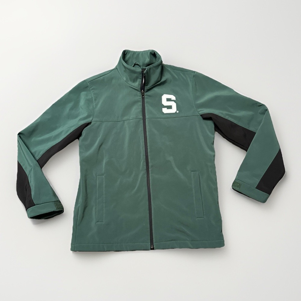 Nike Michigan State Spartans Black Green Full-Zip Warm-Up Jacket Size S/M‎